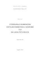 Poveznica na dokument Utvrđivanje krumpirovih cistolikih nematoda u uzorcima tla na lokalitetu Belica