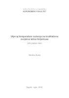 Utjecaj temperature sušenja na kvalitativna svojstva latica lizijantusa