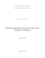 Business operations during the crisis in the example of Podravka