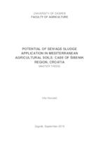 Potential of sewage sludge application in Mediterranean agricultural soils: case of Šibenik region, Croatia