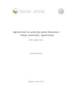 Agroturizam na području grada Samobora - stanje, potencijal i ograničenja