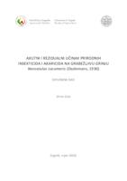 Akutni i rezidualni učinak prirodnih insekticida  i akaricida na grabežljivu grinju Neoseiulus cucumeris (Oudemans, 1930)