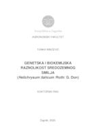 Genetska i biokemijska raznolikost sredozemnog smilja (Helichrysum italicum /Roth/ G. Don)