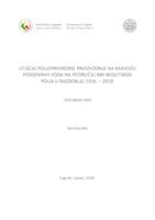 Utjecaj poljprivredne proizvodnje na kakvoću podzemnih voda na području Biđ-bosutskog polja u razdoblju 2016.-2018.