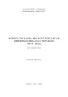 Morfološka varijabilnost populacija šimširovog moljca u Republici Hrvatskoj