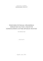 Proizvodni potencijal višegodišnjih energetskih kultura u različitim agroekološkim uvjetima Republike Hrvatske