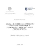 Genomic changes associated with insecticide resistance in economically important insect pests in Croatia