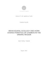 Behavioural ecology and horn characteristics of chamois in the Dinaric region