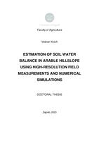 Estimation of soil water balance in arable hillslope using high-resolution field measurements and numerical simulations