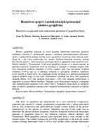Bioaktivni spojevi i antioksidacijski potencijal plodova grejpfruta