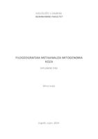 Filogeografska metaanaliza mitogenoma koza