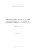 Prinos i mineralni sastav mladih izdanaka rotkvice uz primjenu različitog spektra LED osvjetljenja