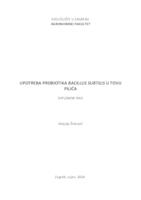 Upotreba probiotika Bacillus subtilis u tovu pilića