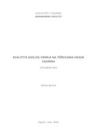 Kvaliteta kiselog vrhnja na tržnicama grada Zagreba