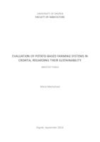 Evaluation of potato-based farming systems in Croatia, regarding their sustainability