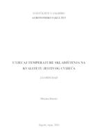Utjecaj temperature skladištenja na kvalitetu jestivog cvijeća
