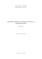 Upotreba konoplje (Cannabis sativa L.) u hranidbi kunića