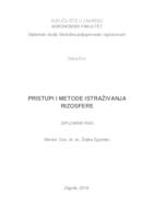 Pristupi i metode istraživanja rizosfere