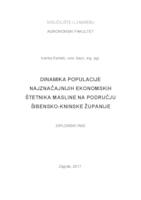 Dinamika populacije najznačajnijih ekonomskih štetnika masline na području Šibensko-kninske županije