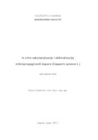 In vitro zakorjenjivanje i aklimatizacija mikropropagiranih kapara (Capparis spinosa L.)