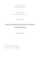 Utjecaj zatravljivanja vinograda na kvalitetu erozijskog nanosa