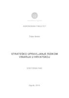 Strateško upravljanje rizikom vinarija u Hrvatskoj 
