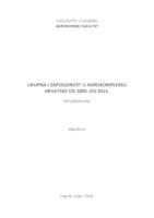 prikaz prve stranice dokumenta Ukupna i zaposlenost u agrokompleksu Hrvatske od 2005. do 2015.