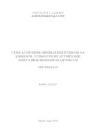 prikaz prve stranice dokumenta Utjecaj gnojidbe mineralnim dušikom na simbioznu učinkovitost autohtonih sojeva Bradyrhizobium japonicum