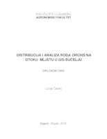 prikaz prve stranice dokumenta Distribucija i analiza roda Orchis na otoku Mljetu u GIS sučelju