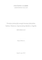 prikaz prve stranice dokumenta Proračun potencijala energije biomase pokušališta Jazbina i Šašinovec Agronomskog fakulteta u Zagrebu