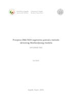 prikaz prve stranice dokumenta Procjena DNA ROH segmenta pomoću metode skrivenog Markovljevog modela