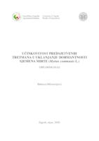 prikaz prve stranice dokumenta Učinkovitost predsjetvenih tretmana u uklanjanju dormantnosti sjemena mirte (Myrtus communis L.)