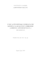 prikaz prve stranice dokumenta Utjecaj površinske sterilizacije sjemena na klijavost ambrozije (Ambrosia artemisiifolia L.)