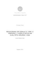 prikaz prve stranice dokumenta Reducirana oplodnja cv. Grk (V. vinifera L.) i njen utjecaj na kvalitetu grožđa i vina