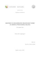 prikaz prve stranice dokumenta Smjernice za krajobrazno oblikovanje farme za održivu proizvodnju mlijeka