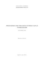 prikaz prve stranice dokumenta Proizvodnja vina 'Malvazija istarska' sur lie tehnologijom