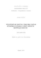 prikaz prve stranice dokumenta Polifenolni sastav vina Malvazija istarska ovisan o vrsti drveta barrique bačve