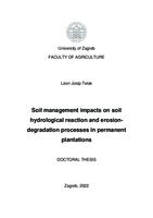 prikaz prve stranice dokumenta Soil management impacts on soil hydrological reaction and erosion-degradation processes in permanent plantations
