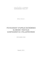 prikaz prve stranice dokumenta Povezanost stupnja ekonomske slobode i razvoja gospodarstva i poljoprivrede