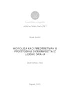 prikaz prve stranice dokumenta Hidroliza kao predtretman u proizvodnji biokompozita iz ljuske oraha