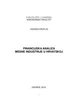 Poveznica na dokument Financijska analiza mesne industrije u Hrvatskoj