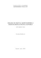 prikaz prve stranice dokumenta Izgledi za razvoj agroturizma u Sisačko-moslavačkoj županiji