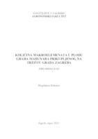 prikaz prve stranice dokumenta Količina makroelemenata u plodu graha mahunara prikupljenog na tržištu Grada Zagreba