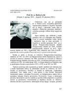 prikaz prve stranice dokumenta Prof. dr. sc. Ružica Lešić (Osijek, 9. siječnja 1928. – Zagreb, 20. prosinca 2022.)