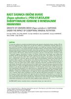 prikaz prve stranice dokumenta Rast sadnica obične bukve (<i>Fagus sylvatica</i> L.) pod utjecajem suboptimalne ishrane s mineralnim hranivima