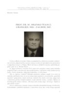 prikaz prve stranice dokumenta Prof. dr. sc. Branko ŠTANCL Grabarje, 1928. – Zagreb, 1987.