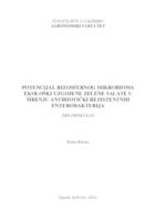 prikaz prve stranice dokumenta Potencijal rizosfernog mikrobioma ekološki uzgojene zelene salate u širenju antibiotički rezistentnih enterobakterija