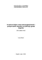 prikaz prve stranice dokumenta Invazivne biljne vrste antropogeniziranih i poluprirodnih staništa na području grada Zagreba