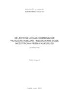 prikaz prve stranice dokumenta Selektivni učinak kombinacije vanilične kiseline i reducirane doze mezotriona prema kukuruzu