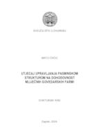 prikaz prve stranice dokumenta Utjecaj upravljanja pasminskom strukturom na dohodovnost mliječnih govedarskih farmi